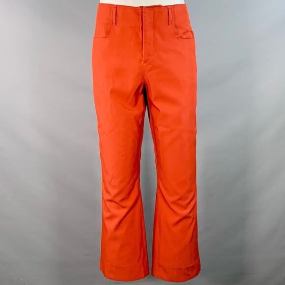 ACNE STUDIOS Size 34 Brick Polyester Cotton Twill Notch Lapel Wide Leg Suit - Picture 3 of 10